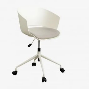 Cadeira De Escritório Com Rodas Morgana Gardénia Branco - Sklum