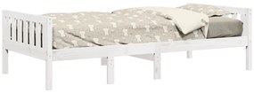 Cama de criança sem colchão 80x200 cm pinho maciço branco
