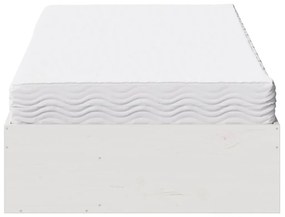 Cama dia com colchão branco 100x200 cm pinho de madeira maciça
