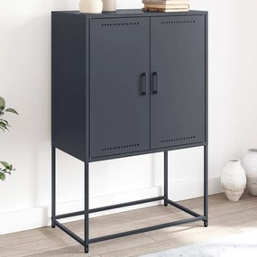 vidaXL Aparador alto 68,5x38,5x107 cm aço antracite
