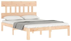 Estrutura de cama com cabeceira 120x200 cmmadeira maciça