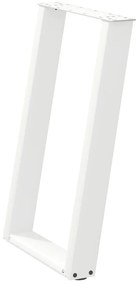 Pés para mesa de jantar em formato de U, 2 peças, branco, 60x(72-73) c