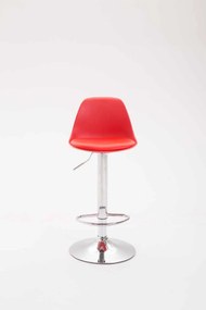 Banco alto Kiel em couro sintético 39 x 82-104 x 43 cm Vermelho