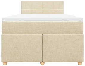 Cama com molas/colchão 120x200 cm tecido cor creme