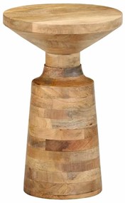 vidaXL Mesa de apoio Ø33x50 cm madeira de mangueira maciça
