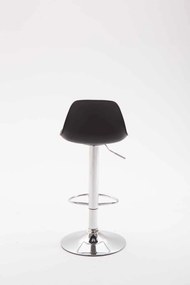Banco alto Kiel em couro sintético 39 x 82-104 x 43 cm Preto