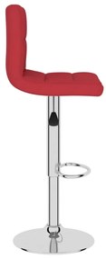 Bancos de bar 2 pcs tecido vermelho tinto