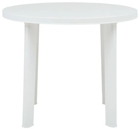 Mesa de jardim 89 cm plástico branco