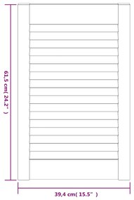 Portas de armário 4 pcs design de persiana pinho maciço branco