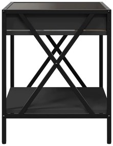 Mesa de centro com luzes LED Infinity 40x40x49 cm preto