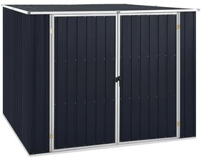 vidaXL Abrigo de jardim 195x198x159 cm aço galvanizado antracite