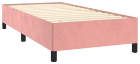 Cama com molas/colchão 80x200 cm veludo rosa