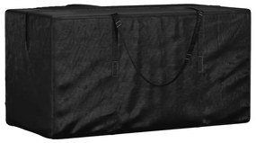 vidaXL Saco arrumação p/ almofadões jardim 150x75x75 polietileno preto