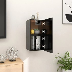 vidaXL Móvel de TV de parede 2 pcs 30,5x30x30 cm preto