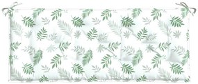 Almofadões banco jardim 2 pcs 120x50x7 cm tecido padrão folhas
