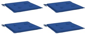 Almofadões p/ cadeiras jardim 4 pcs 50x50x3 cm oxford azul real