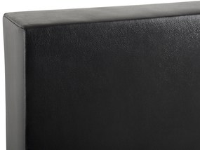 Cama de casal continental em pele sintética preta 180 x 200 cm PRESIDENT Beliani