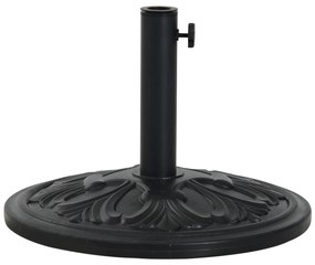 Outsunny Base Redonda HDPE Cimentada 13kg Mastros 35-48mm Ø48x34cm Preto | Aosom Portugal