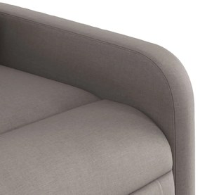 Poltrona de massagens reclinável tecido cinzento-acastanhado