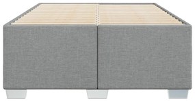 Estrutura de cama sem colchão 120x200 cm tecido cinzento-claro