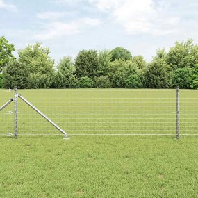 Cerca Euro com 13 postes de espeto, 0,4 x 50 m, em aço galvanizado.