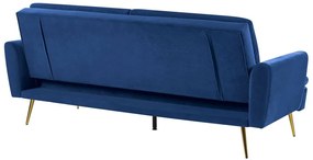Sofá-cama em veludo azul marinho VETTRE Beliani