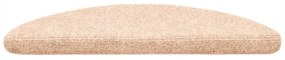 Tapetes de escada adesivos 15 pcs 56x17x3 cm creme