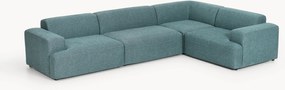Sofá de canto comprido Melva (4 lugares)