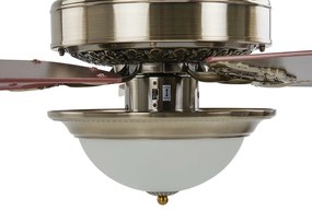 Ventoinha de teto dourada com luz LED BEGEJ Beliani