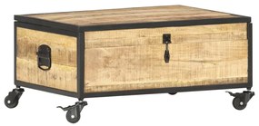 Mesa de centro 70x50x33 cm madeira de mangueira maciça