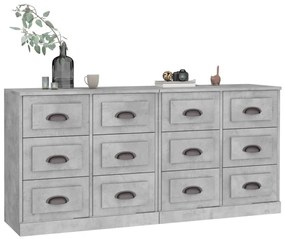 Aparadores 2 pcs derivados de madeira cinzento cimento