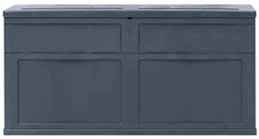 Caixa de arrumação para jardim 320 L preto