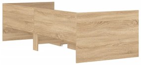 Estrutura de cama com gavetas 100x200 cm carvalho sonoma