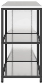 Conjunto de Armazenamento de Cozinha com prateleira 2 pcs Prata