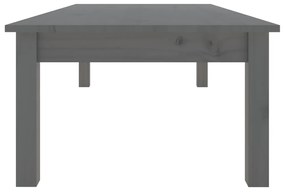 Mesa de centro 110x50x30 cm madeira de pinho maciça cinzento
