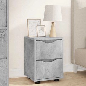 vidaXL Mesa-de-cabeceira Cinzento 30,5 x 30 x 43 cm Madeira processada