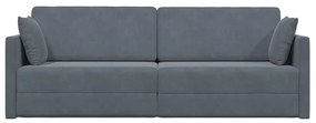 Sofá Cama 2 em 1 Cinza Escuro 213x144x60 cm Veludo