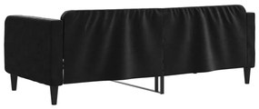 Sofá-cama 90x190 cm veludo preto