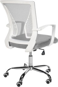 Cadeira de escritório Tracy cinzento claro cromado