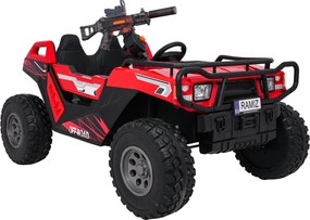 Buggy elétrico para Crianças 3 a 9 anos 24V, 2 lugares Rodas de espuma EVA, PROSPECTOR 4x4 STRONG Vermelho