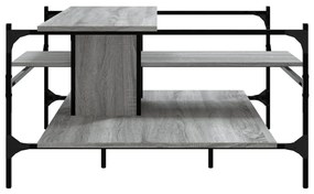 Mesa de centro 100x100x48,5cm derivados de madeira cinza sonoma