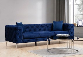 Sofá de 3 Lugares Como – Azul Marinho – 237 x 70 x 90 cm