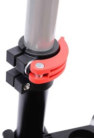 Suporte tipo cavalete para reparação de bicicletas – Cor preto e prateado - Aço – 100x56x190cm