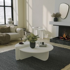 Mesa de Café Podium - Branca - 90x30x60cm, 85x35x30cm