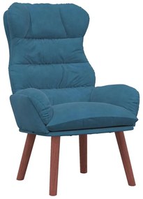 Poltrona Relaxante Veludo Azul