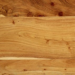 Cabeceira de cama 180 cm madeira de acácia maciça/ferro
