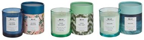 Conjunto de 3 velas perfumadas de cera de soja sal marinho/oceano/orquídea COLORFUL BARREL Beliani