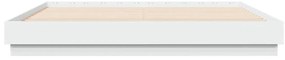 Estrutura de cama com luzes LED 180x200 cm branco
