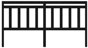 Cabeceira de cama 206x4x100 cm pinho maciço preto