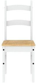Cadeiras de jantar 2 pcs 40x46x99 cm pinho maciço branco